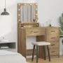 tocador con luces LED de Álamo artesanal 50x41x135 cm | Foro24.es | Tu tienda online para hogar, jardín y más Foro24.es