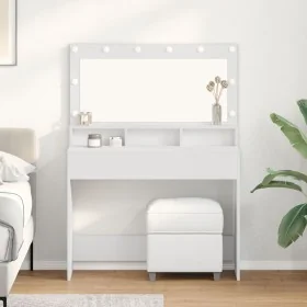 mesa de tocador blanca con luces LED - 100x41x135 cm von , Schlafzimmerkommoden - Ref: Foro24-865100, Preis: 131,68 €, Rabatt...