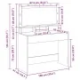 mesa de tocador blanca con luces LED - 100x41x135 cm von , Schlafzimmerkommoden - Ref: Foro24-865100, Preis: 131,68 €, Rabatt...