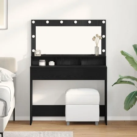 Tocador con luces LED negro y roble, 100x41x135 cm | Foro24.es | Tu tienda online para hogar, jardín y más Foro24.es