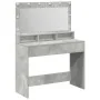 Mesa de tocador con luces LED Gris Concreto 100x41x135 cm | Foro24.es | Tu tienda online para hogar, jardín y más Foro24.es