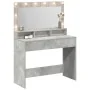 Mesa de tocador con luces LED Gris Concreto 100x41x135 cm | Foro24.es | Tu tienda online para hogar, jardín y más Foro24.es