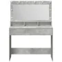 Mesa de tocador con luces LED Gris Concreto 100x41x135 cm | Foro24.es | Tu tienda online para hogar, jardín y más Foro24.es