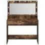 Mesa de Maquillaje con Luces LED en Roble Ahumado 100x41x135 cm | Foro24.es | Tu tienda online para hogar, jardín y más Foro24.es