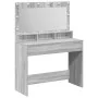 Mesa de tocador con luces LED en gris Sonoma 100x41x135 cm | Foro24.es | Tu tienda online para hogar, jardín y más Foro24.es