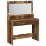 Mesa de Tocador con Luces LED - Madera Vintage - 100x41x135 cm | Foro24.es | Tu tienda online para hogar, jardín y más Foro24.es