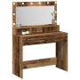 Mesa de Tocador con Luces LED - Madera Vintage - 100x41x135 cm | Foro24.es | Tu tienda online para hogar, jardín y más Foro24.es