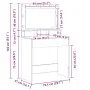 Mesa de tocador con luces LED blancas 79x41x135 cm by , Bedroom Dressers - Ref: Foro24-865109, Price: 115,34 €, Discount: -5%%