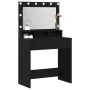 Mesa de Maquillaje con Luces LED - Madera Negra 79x41x135 cm | Foro24.es | Tu tienda online para hogar, jardín y más Foro24.es