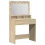 Mesa de Maquillaje con Luces LED Roble Sonoma 79x41x135 cm von , Schlafzimmerkommoden - Ref: Foro24-865111, Preis: 111,97 €, ...