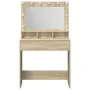 Mesa de Maquillaje con Luces LED Roble Sonoma 79x41x135 cm von , Schlafzimmerkommoden - Ref: Foro24-865111, Preis: 111,97 €, ...