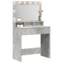 Tocador con Luces LED Gris Concreto 79x41x135 cm | Foro24.es | Tu tienda online para hogar, jardín y más Foro24.es