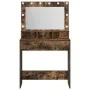 Mesita de Maquillaje con Luces LED en Roble Ahumado 79x41x135 cm | Foro24.es | Tu tienda online para hogar, jardín y más Foro24.es