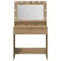 Mesa de tocador con luces LED de roble artesanal 79x41x135 cm | Foro24.es | Tu tienda online para hogar, jardín y más Foro24.es