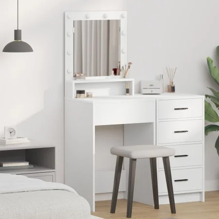 Mesa de tocador con luces LED blanca 50x41x135 cm | Foro24.es | Tu tienda online para hogar, jardín y más Foro24.es