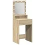 Mesa de tocador con luces LED en Roble de Sonoma, 50x41x135 cm de , Tocadores para dormitorios - Ref: Foro24-865120, Precio: ...