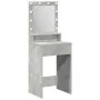 Mesa de maquillaje con luces LED gris concreto 50x41x135 cm | Foro24.es | Tu tienda online para hogar, jardín y más Foro24.es