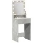 Mesa de maquillaje con luces LED gris concreto 50x41x135 cm | Foro24.es | Tu tienda online para hogar, jardín y más Foro24.es