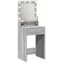 Mesa de tocador con luces LED en Gris Sonoma - 50x41x135 cm | Foro24.es | Tu tienda online para hogar, jardín y más Foro24.es