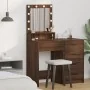 Escritorio de Maquillaje con Luces LED - Roble Marrón - 50x41x135 cm | Foro24.es | Tu tienda online para hogar, jardín y más Foro24.es