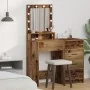 Mesa de Tocador con Luces LED - Madera Vieja, 50x41x135 cm | Foro24.es | Tu tienda online para hogar, jardín y más Foro24.es