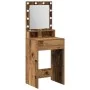 Mesa de Tocador con Luces LED - Madera Vieja, 50x41x135 cm | Foro24.es | Tu tienda online para hogar, jardín y más Foro24.es