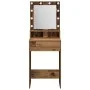 Mesa de Tocador con Luces LED - Madera Vieja, 50x41x135 cm | Foro24.es | Tu tienda online para hogar, jardín y más Foro24.es