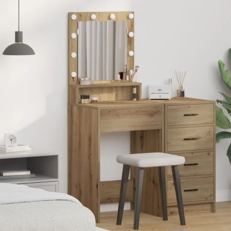 Toallero con luces LED Roble Artesano 50x41x135 cm | Foro24.es | Tu tienda online para hogar, jardín y más Foro24.es