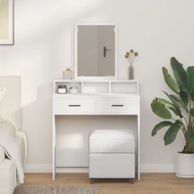 mesa de tocador con cajones Blanca 79x41x140 cm by , Bedroom Dressers - Ref: Foro24-865136, Price: 100,02 €, Discount: -5%%