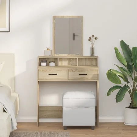 Mesa de maquillaje con cajones Sonoma Roble 79x41x140 cm | Foro24.es | Tu tienda online para hogar, jardín y más Foro24.es