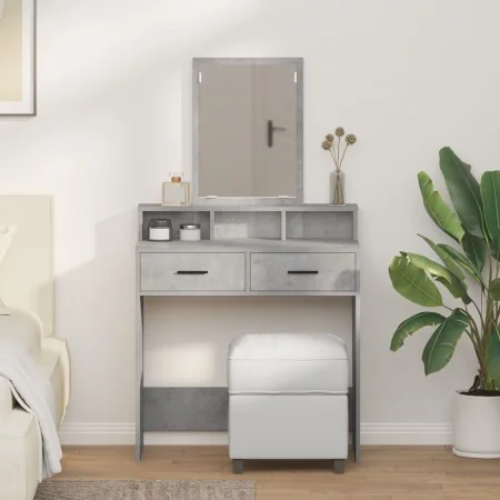 Mesa de tocador con cajones Gris Concreto 79x41x140 cm | Foro24.es | Tu tienda online para hogar, jardín y más Foro24.es