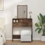 Mesa de Maquillaje con Cajones de Madera de Roble Marrón 79x41x140 cm by , Bedroom Dressers - Ref: Foro24-865142, Price: 97,6...