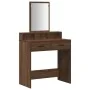 Mesa de Maquillaje con Cajones de Madera de Roble Marrón 79x41x140 cm by , Bedroom Dressers - Ref: Foro24-865142, Price: 97,6...