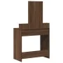 Mesa de Maquillaje con Cajones de Madera de Roble Marrón 79x41x140 cm by , Bedroom Dressers - Ref: Foro24-865142, Price: 97,6...