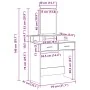 Mesa de Maquillaje con Cajones de Madera de Roble Marrón 79x41x140 cm by , Bedroom Dressers - Ref: Foro24-865142, Price: 97,6...