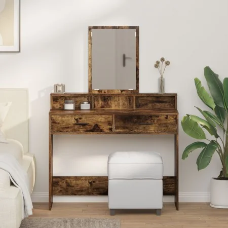 Mesa de tocador con cajones de roble ahumado 100x41x140 cm | Foro24.es | Tu tienda online para hogar, jardín y más Foro24.es