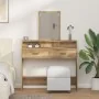 Mesa de maquillaje con cajones de roble artesano 100x41x140 cm | Foro24.es | Tu tienda online para hogar, jardín y más Foro24.es