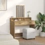 Mesa de maquillaje con cajones de roble artesano 100x41x140 cm | Foro24.es | Tu tienda online para hogar, jardín y más Foro24.es