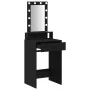 Mesa de tocador con luces LED en color roble negro 50x41x140 cm | Foro24.es | Tu tienda online para hogar, jardín y más Foro24.es