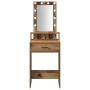 Mesa de tocador con luces LED Madera vieja 50x41x140 cm von , Schlafzimmerkommoden - Ref: Foro24-865161, Preis: 92,84 €, Raba...