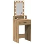 Mesa de tocador con luces LED, roble artesanal, 50x41x140 cm | Foro24.es | Tu tienda online para hogar, jardín y más Foro24.es
