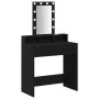 Mesa de tocador con luces LED en roble negro 79x41x140 cm | Foro24.es | Tu tienda online para hogar, jardín y más Foro24.es
