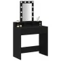 Mesa de tocador con luces LED en roble negro 79x41x140 cm | Foro24.es | Tu tienda online para hogar, jardín y más Foro24.es