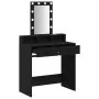 Mesa de tocador con luces LED en roble negro 79x41x140 cm | Foro24.es | Tu tienda online para hogar, jardín y más Foro24.es