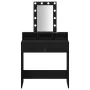 Mesa de tocador con luces LED en roble negro 79x41x140 cm | Foro24.es | Tu tienda online para hogar, jardín y más Foro24.es
