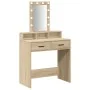 Mesa de Tocador con Luces LED Sonoma Roble 79x41x140 cm von , Schlafzimmerkommoden - Ref: Foro24-865165, Preis: 114,21 €, Rab...
