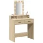 Mesa de Tocador con Luces LED Sonoma Roble 79x41x140 cm von , Schlafzimmerkommoden - Ref: Foro24-865165, Preis: 114,21 €, Rab...