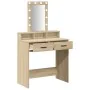 Mesa de Tocador con Luces LED Sonoma Roble 79x41x140 cm von , Schlafzimmerkommoden - Ref: Foro24-865165, Preis: 114,21 €, Rab...