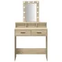 Mesa de Tocador con Luces LED Sonoma Roble 79x41x140 cm von , Schlafzimmerkommoden - Ref: Foro24-865165, Preis: 114,21 €, Rab...