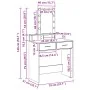 Mesa de Tocador con Luces LED Sonoma Roble 79x41x140 cm von , Schlafzimmerkommoden - Ref: Foro24-865165, Preis: 114,21 €, Rab...